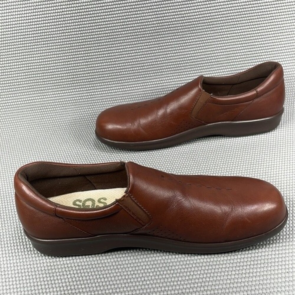 SAS Women's Leather Slip On Comfort Shoes With Tri-Pad Comfort Size 9.5S (Slim) - Picture 6 of 10